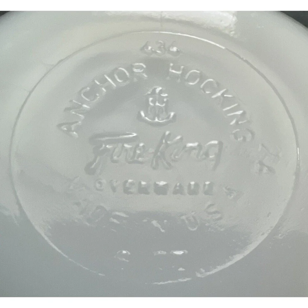 Vintage Anchor Hocking Fire King Milk Glass White Small Bowl 3.75